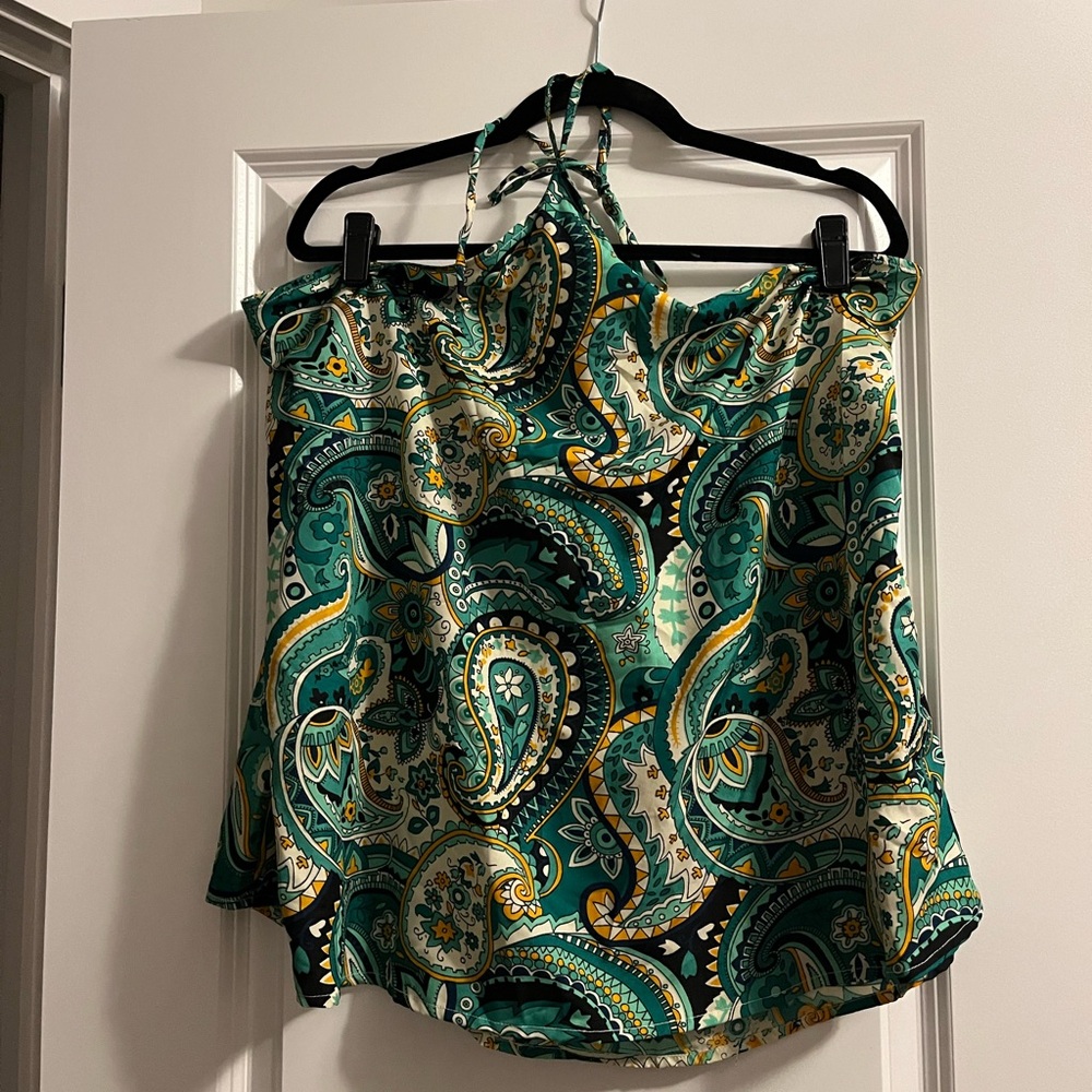 Boohoo floral halter top